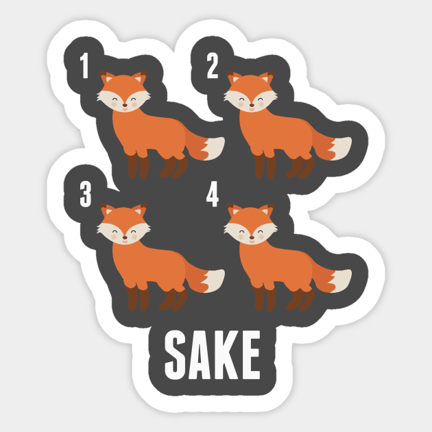 Four Fox Sake Sticker by Meta Nugget